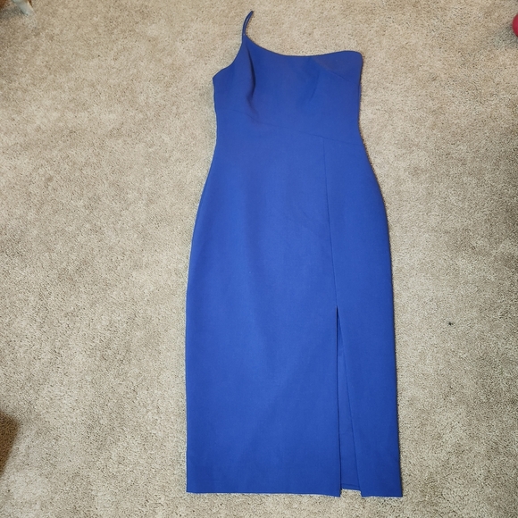 NWT Likely Vibrant Blue One-Shoulder Cassidy Dress 2 - Picture 3 of 8